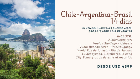 Chile, Argentina y Brasil | 14 días